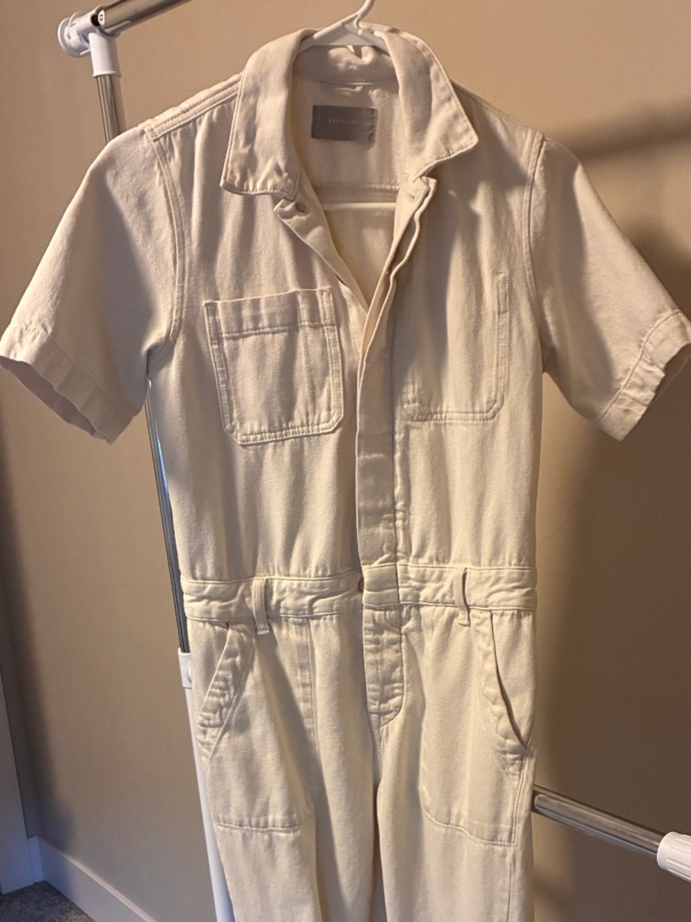 Everlane cream size small jumpsuit